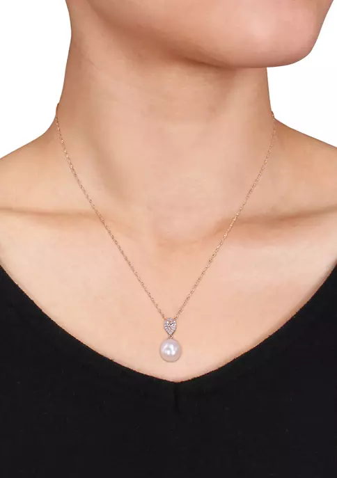 Cheap ๐งจ 9 to 9.5 Millimeter Cultured Freshwater Pearl, 1/4 ct. t.w. Morganite and 1/10 ct. t.w. Diamond Accent Drop Pendant with Chain in 10k Rose Gold by Belk & Co. ๐ 2 Cheap ๐งจ 9 to 9.5 Millimeter Cultured Freshwater Pearl, 1/4 ct. t.w. Morganite and 1/10 ct. t.w. Diamond Accent Drop Pendant with Chain in 10k Rose Gold by Belk & Co. ๐ - Image 2