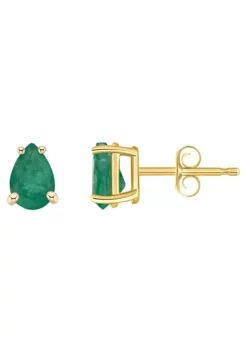 Hot Sale 🥰 14K Gold 6x4 Pear Shape Emerald Earrings by Belk & Co. 🔥 -DealsBelk & Co. Store Belk 16888