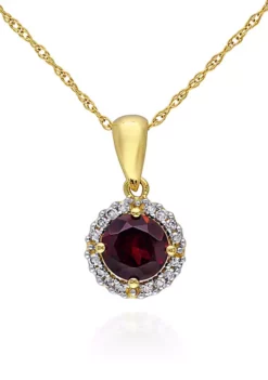 Budget 🥰 10k Yellow Gold Garnet Pendant by Belk & Co. 🛒 -DealsBelk & Co. Store Belk 16891