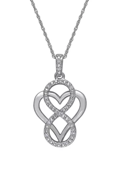 Coupon 🔥 1/10 ct. t.w. Diamond Accent Infinity Heart Pendant with Chain by Belk & Co. 💯 5 Coupon 🔥 1/10 ct. t.w. Diamond Accent Infinity Heart Pendant with Chain by Belk & Co. 💯 -DealsBelk & Co. Store Belk 16909