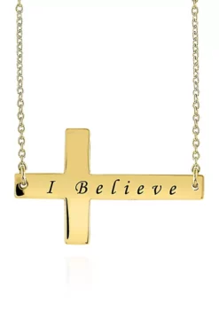 Brand new ❤️ 10k Yellow Gold Sideways Cross Pendant by Belk & Co. 🌟