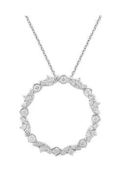 Wholesale 😀 1/2 ct. t.w. Diamond Pendant with 18 Inch Cable Chain Necklace in Sterling Silver by Belk & Co. 😉