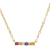 Deals 😀 Multi Stone Necklace in 10k Yellow Gold by Belk & Co. 🔥