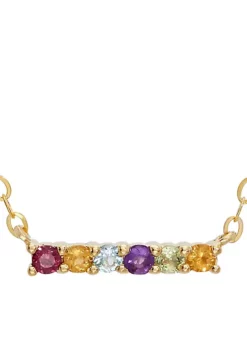 Deals 😀 Multi Stone Necklace in 10k Yellow Gold by Belk & Co. 🔥 -DealsBelk & Co. Store Belk 16932