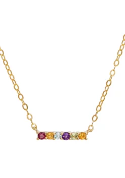 Deals 😀 Multi Stone Necklace in 10k Yellow Gold by Belk & Co. 🔥 -DealsBelk & Co. Store Belk 16934