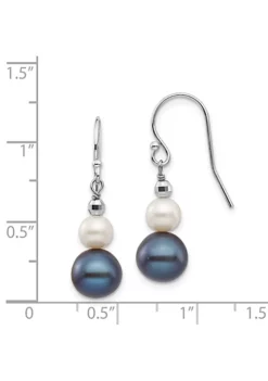 Hot Sale ⭐ 14K White Gold 6-9mm Semi-round Freshwater Cultured Pearl Graduated Dangle Earrings by Belk & Co. 🛒 -DealsBelk & Co. Store Belk 16938