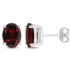 Top 10 🤩 4.4 ct. t.g.w. Garnet Stud Earrings in Sterling Silver by Belk & Co. 🌟