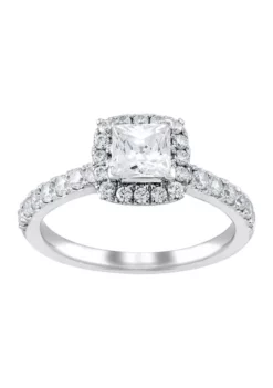 Cheap 🧨 Grown With Love 1.25 ct. t.w. Lab Created Diamond Halo Ring in 14K White Gold by Belk & Co. 🌟 -DealsBelk & Co. Store Belk 16955