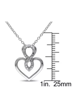 Outlet ⌛ Diamond Accent Infinity Heart Pendant With Chain In Sterling Silver by Belk & Co. ⭐ 5 Outlet ⌛ Diamond Accent Infinity Heart Pendant With Chain In Sterling Silver by Belk & Co. ⭐ -DealsBelk & Co. Store Belk 16980