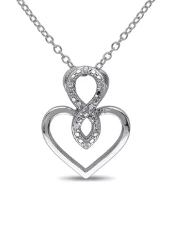 Outlet ⌛ Diamond Accent Infinity Heart Pendant With Chain In Sterling Silver by Belk & Co. ⭐ 7 Outlet ⌛ Diamond Accent Infinity Heart Pendant With Chain In Sterling Silver by Belk & Co. ⭐ -DealsBelk & Co. Store Belk 16982