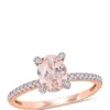 Budget 🔥 1.14 ct. t.w. Morganite and 1/10 ct. t.w. Diamond Ring in 10k Rose Gold by Belk & Co. 🤩