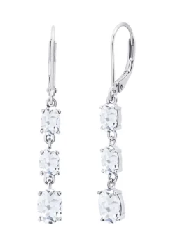 Top 10 👏 Created White Sapphire Oval Shape Dangle Earrings in 925 Sterling Silver by Belk & Co. 🤩 -DealsBelk & Co. Store Belk 17048