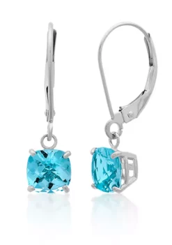 Promo ✔️ 10k White Gold Blue Topaz Earrings by Belk & Co. 🎉 -DealsBelk & Co. Store Belk 17068