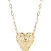 Cheapest 😍 18x15mm Heart with Paperclip Chain Necklace in 10K Yellow Gold by Belk & Co. 😍