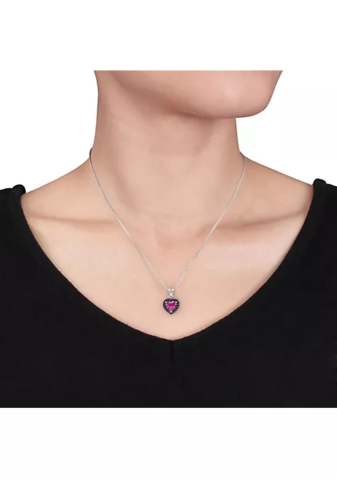 Best reviews of ๐ Lab Created Created Pink Sapphire, Black Spinel and Diamond Heart Halo Pendant with Chain in Sterling Silver with Black Rhodium by Belk & Co. ๐คฉ 4 Best reviews of ๐ Lab Created Created Pink Sapphire, Black Spinel and Diamond Heart Halo Pendant with Chain in Sterling Silver with Black Rhodium by Belk & Co. ๐คฉ - Image 4