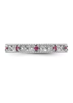 Cheap 🎁 1/5 ct. t.w. Rhodolite Garnet Stackable Expressions Ring in Sterling Silver by Belk & Co. 🧨 -DealsBelk & Co. Store Belk 17091