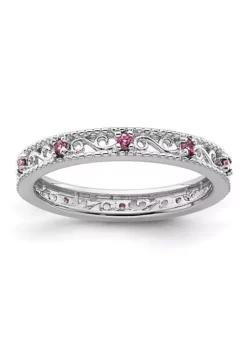 Cheap 🎁 1/5 ct. t.w. Rhodolite Garnet Stackable Expressions Ring in Sterling Silver by Belk & Co. 🧨 -DealsBelk & Co. Store Belk 17092