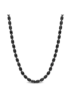Flash Sale ⌛ Oval Ball Chain Necklace in Black Plated Sterling Silver, 16" by Belk & Co. 😀 -DealsBelk & Co. Store Belk 17100