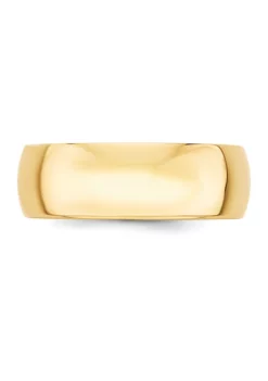 Budget 👍 Women's 14K Yellow Gold 7 Millimeter Lightweight Half Round Band by Belk & Co. 😉 -DealsBelk & Co. Store Belk 17120