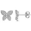 Brand new 👏 1/5 ct. t.w. Diamond Butterfly Stud Earrings in 10K White Gold by Belk & Co. 😉