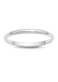 Top 10 🧨 Men's 14K White Gold 2 Millimeter Lightweight Half Round Band by Belk & Co. 🧨 -DealsBelk & Co. Store Belk 17148