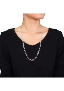 Cheapest 🤩 5MM Diamond Cut Paperclip Chain Necklace in Sterling Silver, 24" by Belk & Co. 🌟 -DealsBelk & Co. Store Belk 17213
