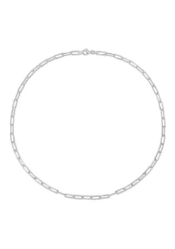 Cheapest 🤩 5MM Diamond Cut Paperclip Chain Necklace in Sterling Silver, 24" by Belk & Co. 🌟 -DealsBelk & Co. Store Belk 17216