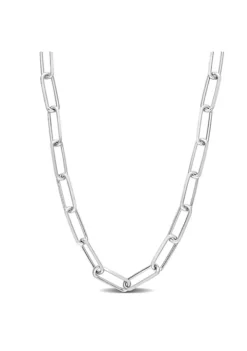 Cheapest 🤩 5MM Diamond Cut Paperclip Chain Necklace in Sterling Silver, 24" by Belk & Co. 🌟 -DealsBelk & Co. Store Belk 17217