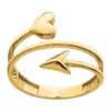 Top 10 🔔 14K Yellow Gold Heart and Arrow Ring by Belk & Co. ✨
