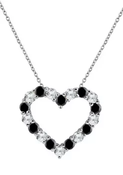 Best Pirce ✨ Onyx Heart Pendant Necklace in Sterling Silver by Belk & Co. ✨