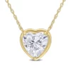 Buy 👍 2 ct. t.w. Created Moissanite Heart Necklace in 10k Yellow Gold by Belk & Co. 😀
