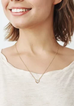 Buy 👍 2 ct. t.w. Created Moissanite Heart Necklace in 10k Yellow Gold by Belk & Co. 😀 -DealsBelk & Co. Store Belk 17262