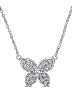 Buy 😍 1/8 ct. t.w. Diamond Butterfly Pendant with Chain in 10k White Gold by Belk & Co. 👏 7 Buy 😍 1/8 ct. t.w. Diamond Butterfly Pendant with Chain in 10k White Gold by Belk & Co. 👏 -DealsBelk & Co. Store Belk 17279