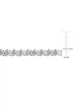 Best deal 😀 9.8 ct. t.w. Green Quartz and Diamond Accent S-Link Tennis Bracelet in Sterling Silver by Belk & Co. 🥰 -DealsBelk & Co. Store Belk 17288