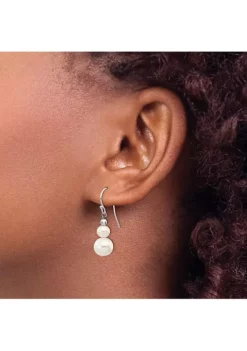 Top 10 😀 14K White Gold 6-9mm Semi-round Freshwater Cultured Pearl Graduated Dangle Earrings by Belk & Co. 😀 -DealsBelk & Co. Store Belk 17293