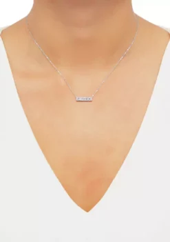 Promo ✨ 1/4 ct. t.w. Diamond Bar Necklace in Sterling Silver by Belk & Co. 💯 -DealsBelk & Co. Store Belk 1730