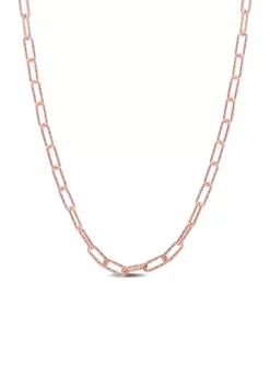 Wholesale ✨ 18k Rose Gold Plated Sterling Silver Fancy Paperclip Chain Necklace by Belk & Co. 🎁 -DealsBelk & Co. Store Belk 17309