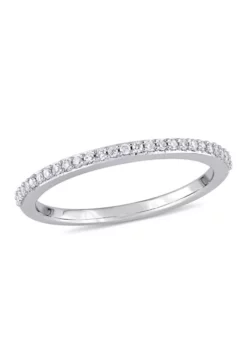 Budget 🌟 1/8 ct. t.w. Diamond Anniversary Band in 14K White Gold by Belk & Co. ✔️