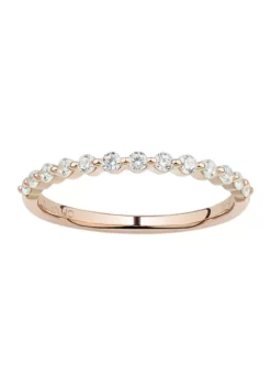 Best Sale ๐ฅฐ 1/4 ct. t.w. Diamond Wedding Ring in 10K Rose Gold by Belk & Co. โ๏ธ
