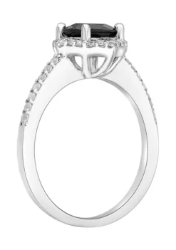 Deals ✔️ 3/4 ct. t.w. Black Onyx and 1/3 ct. t.w. White Topaz Ring in Sterling Silver by Belk & Co. 🌟 -DealsBelk & Co. Store Belk 17326