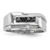 Best Sale ⭐ Men's Sterling Silver Black Diamond Polished Ring by Belk & Co. 👍
