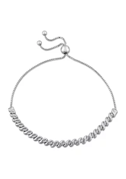 Outlet 🛒 1/4 ct. t.w. Diamond Bolo Bracelet In Sterling Silver by Belk & Co. ⌛ -DealsBelk & Co. Store Belk 17335
