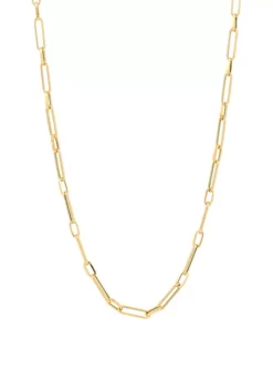 Cheapest 😀 Long Open Oval Shape Link Necklace in 10K Yellow Gold by Belk & Co. 🎁