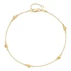 Flash Sale 👏 14K Yellow Gold Polished and Diamond-cut Heart with 1-Inch Extender Anklet by Belk & Co. 🤩
