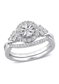 Wholesale ๐ฏ 1/5 CT TW Diamond Vintage Bridal Set in Sterling Silver by Belk & Co. ๐ฅ
