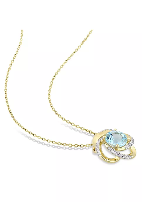 Best Pirce โ๏ธ 2.57 ct. t.g.w. Sky Blue Topaz and White Topaz Pendant with Chain in Yellow Plated Sterling Silver by Belk & Co. ๐ 4 Best Pirce โ๏ธ 2.57 ct. t.g.w. Sky Blue Topaz and White Topaz Pendant with Chain in Yellow Plated Sterling Silver by Belk & Co. ๐ - Image 4