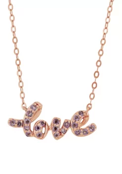Cheapest โญ Pink Amethyst Love Pendant Necklace in 10K Rose Gold by Belk & Co. ๐ฅ