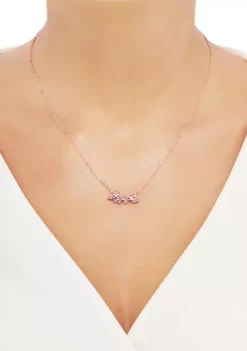 Cheapest ⭐ Pink Amethyst Love Pendant Necklace in 10K Rose Gold by Belk & Co. 🔥 -DealsBelk & Co. Store Belk 17467
