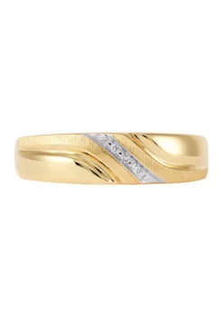 Flash Sale ✨ 1/8 ct. t.w. Diamond Gents Ring in 10K Yellow Gold by Belk & Co. 😀 -DealsBelk & Co. Store Belk 1748
