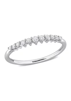Buy ๐ 1/5 CT TDW Diamond Semi-Eternity Ring in 14k White Gold by Belk & Co. ๐